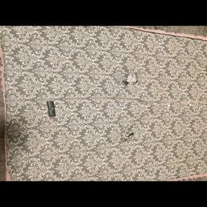 Pink and white car seat cover